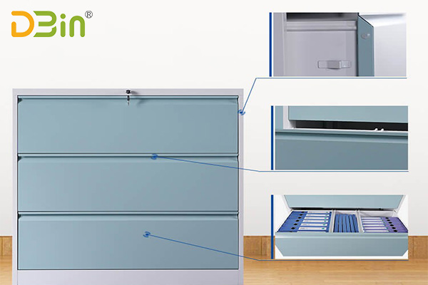 blue 3 drawer horizontal file cabinet manufacturer